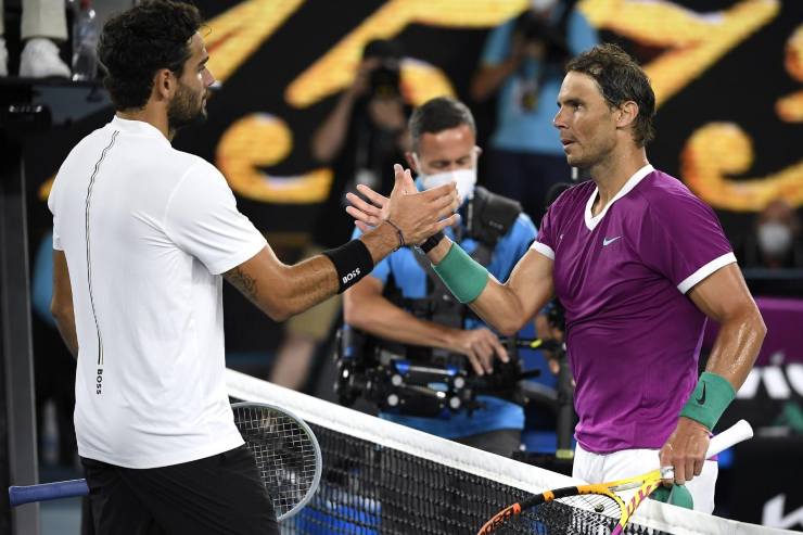 Film Federer, Berrettini con Nadal: scintille e discussione