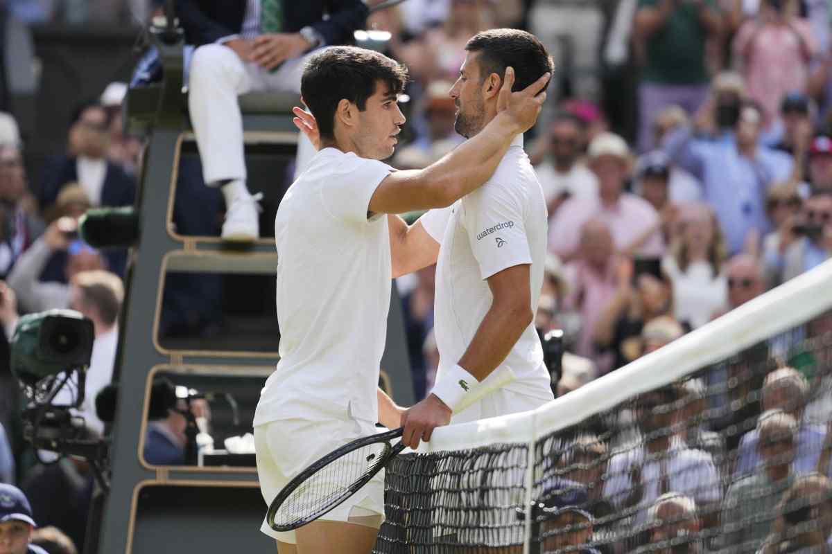 Wimbledon siparietto Alcaraz Djokovic