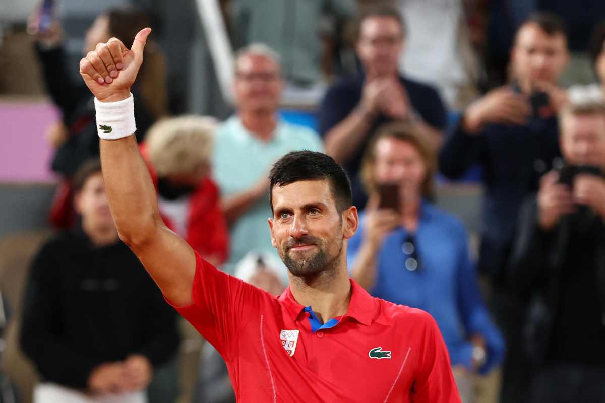 Djokovic sconfortato dopo la partita 