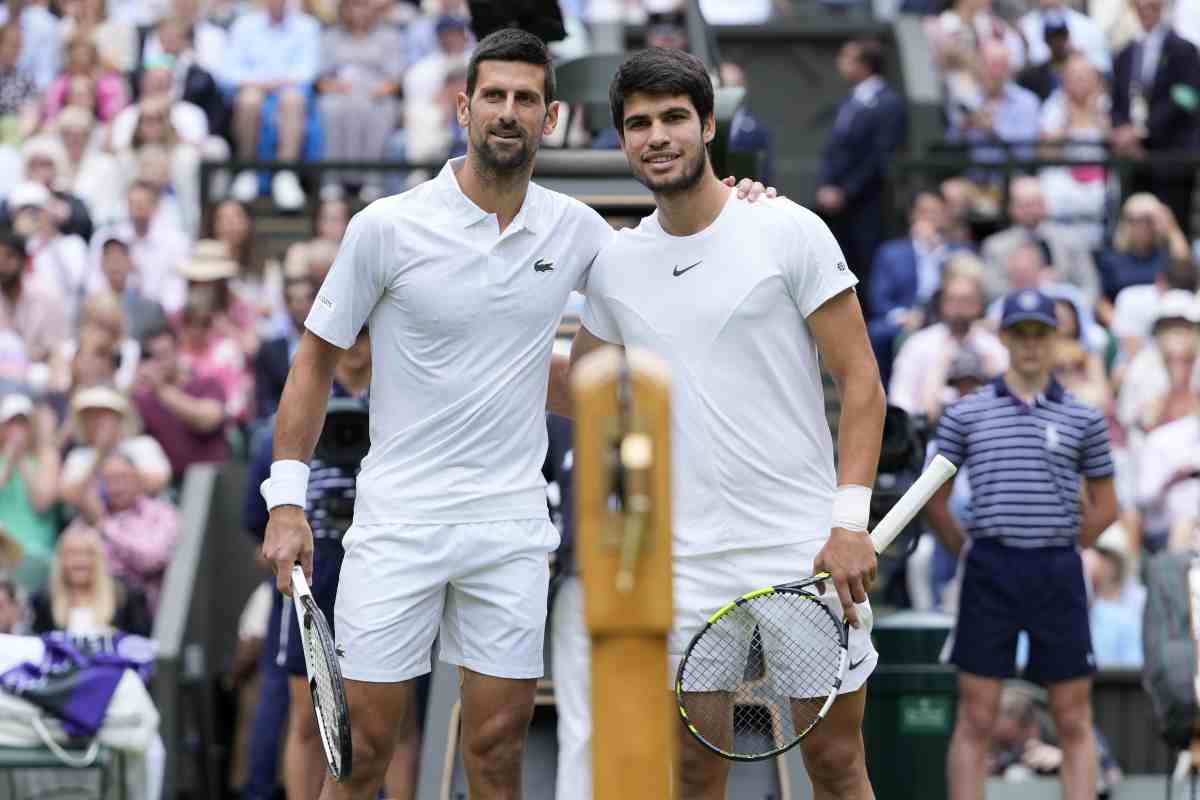 Djokovic e Alcaraz, assalto al primato di Sinner