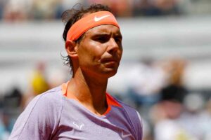 Rafael Nadal in lacrime