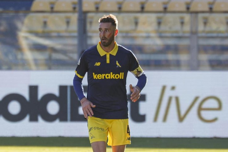 Antonio Pergreffi durante match di campionato 