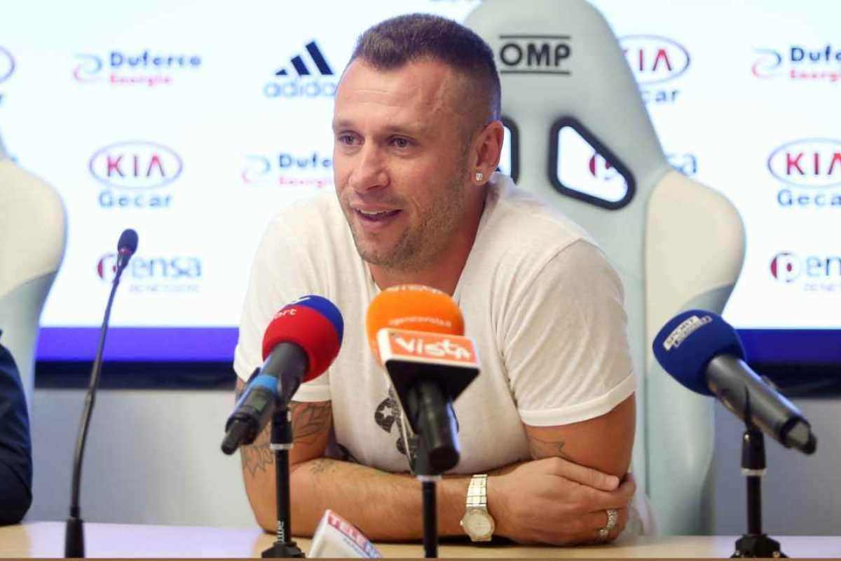 Antonio Cassano in conferenza stampa