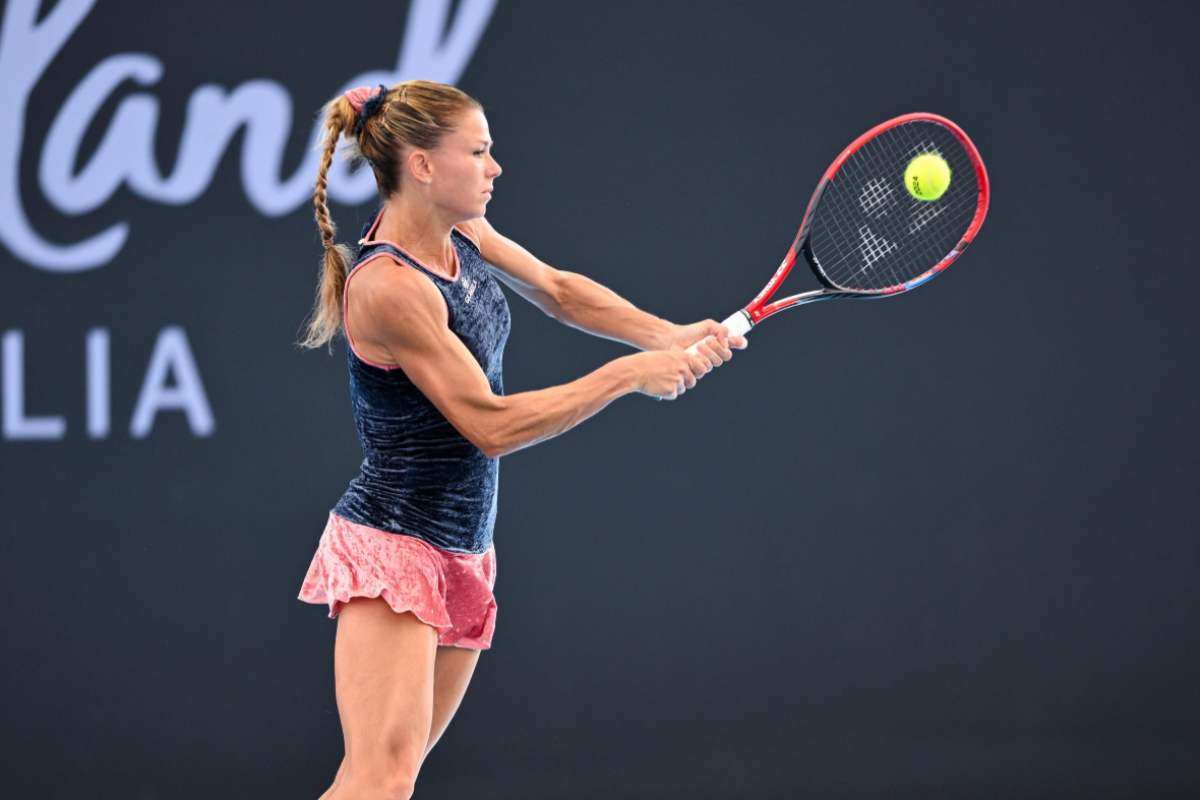 Camila Giorgi sul campo di tennis