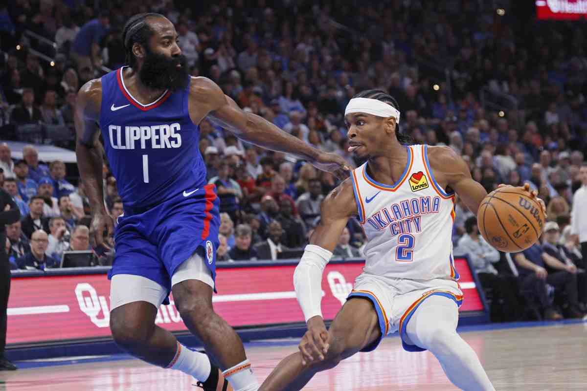 James Harden e Shai Gilgeous-Alexander