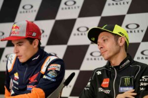 Marquez e Rossi in conferenza stampa