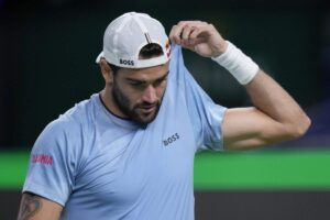 Matteo Berrettini durante un match