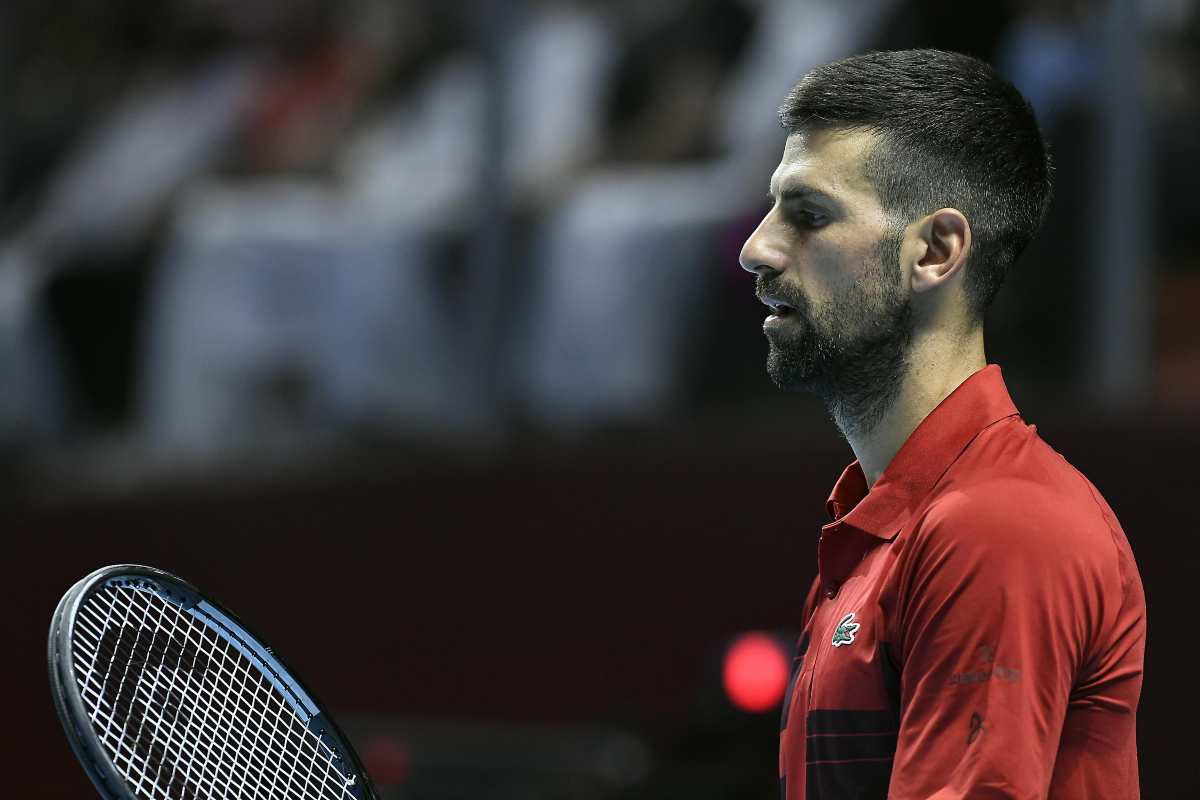 Novak Djokovic in campo a Shanghai