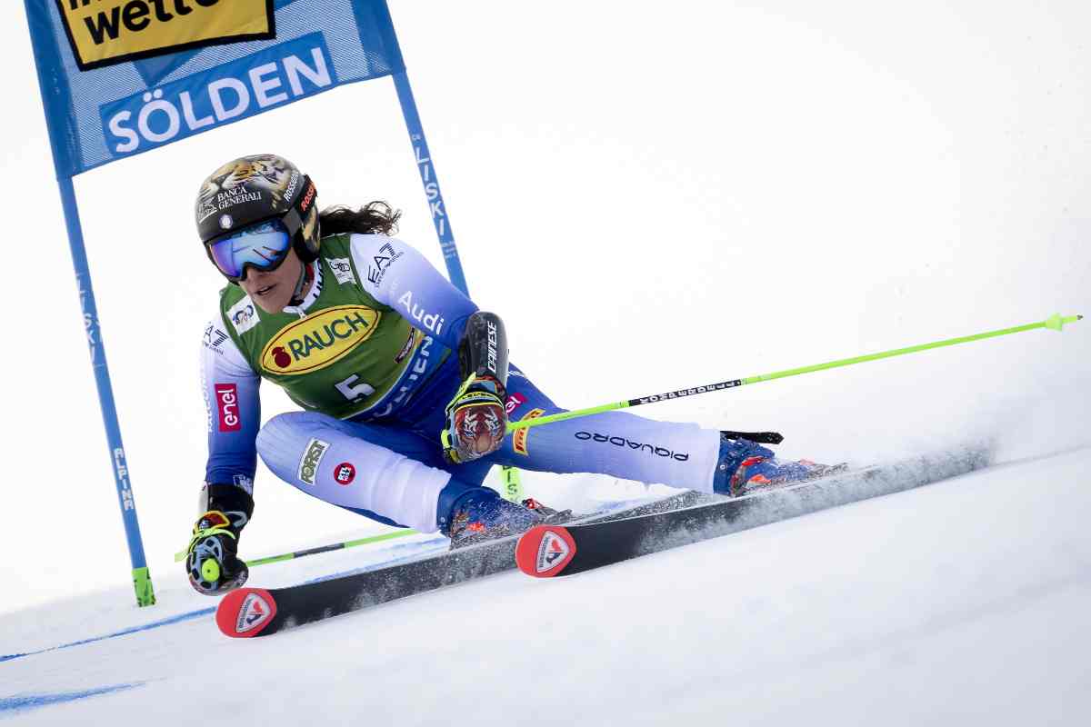 Federica Brignone in azione a Soelden