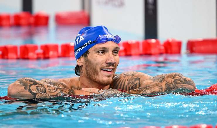 Manuel Bortuzzo in piscina alle Paralimpiadi di Parigi