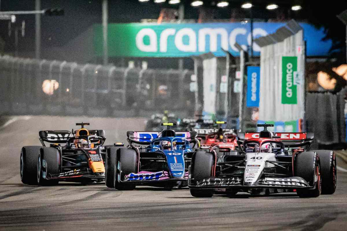 Auto di Formula 1 durante un Gran Premio