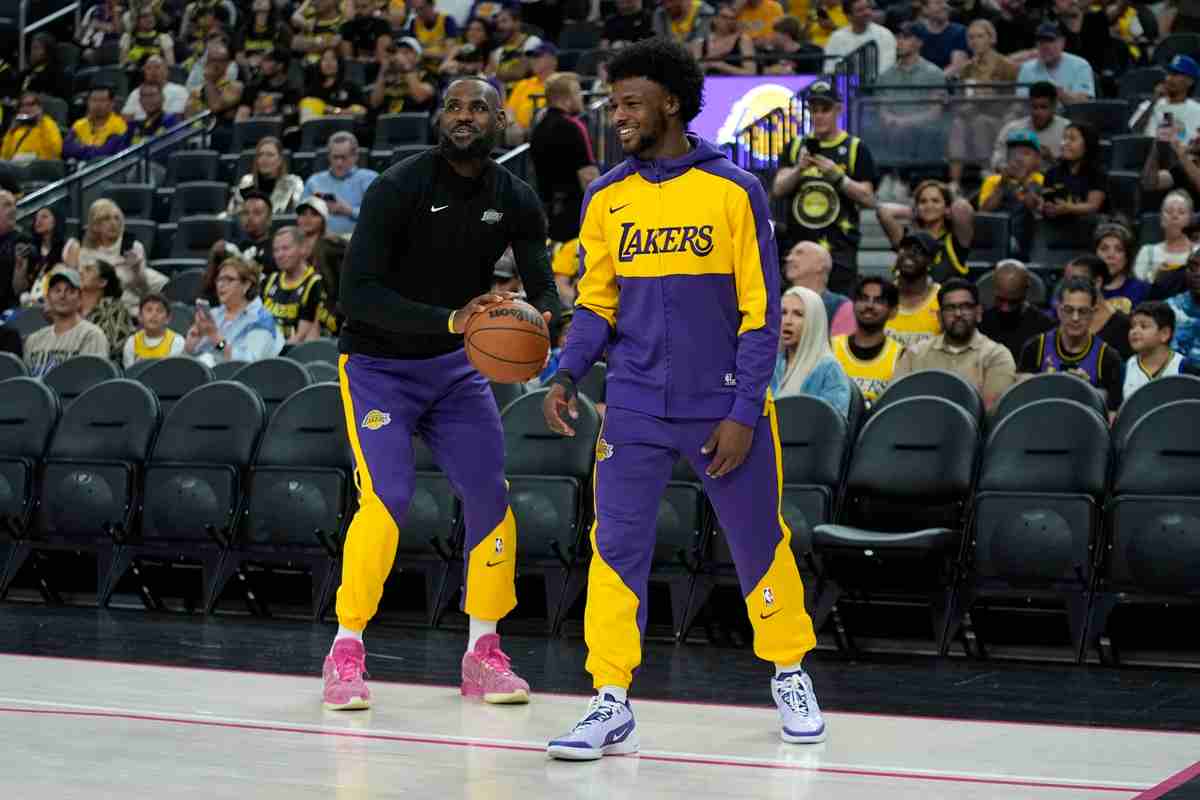 LeBron e Bronny James Los Angeles Lakers