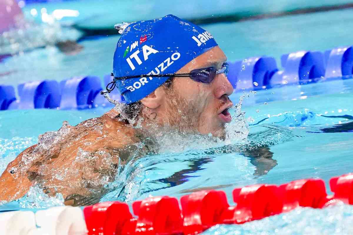 Manuel Bortuzzo in piscina