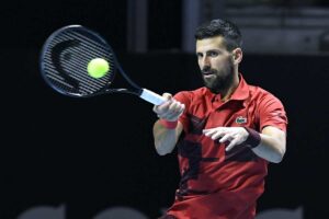 Novak Djokovic in campo