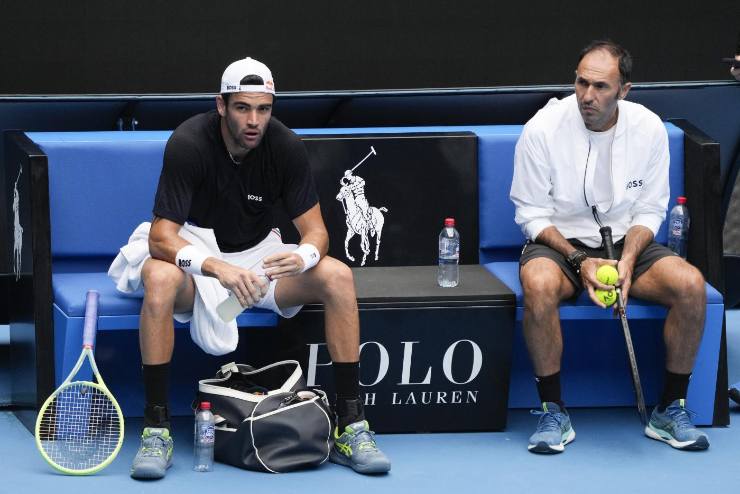 Vincenzo Santopadre con Matteo Berrettini