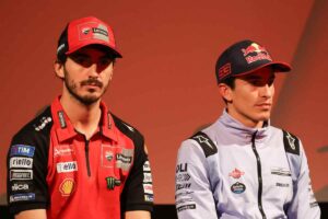 Bagnaia e Marquez alla festa Ducati