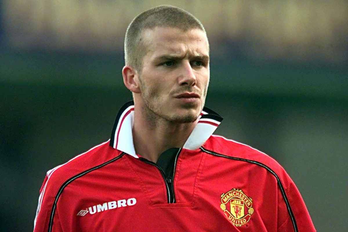 Beckham con la maglia del Manchester United