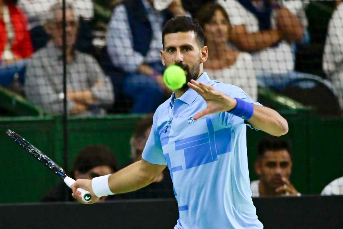 Novak Djokovic in campo