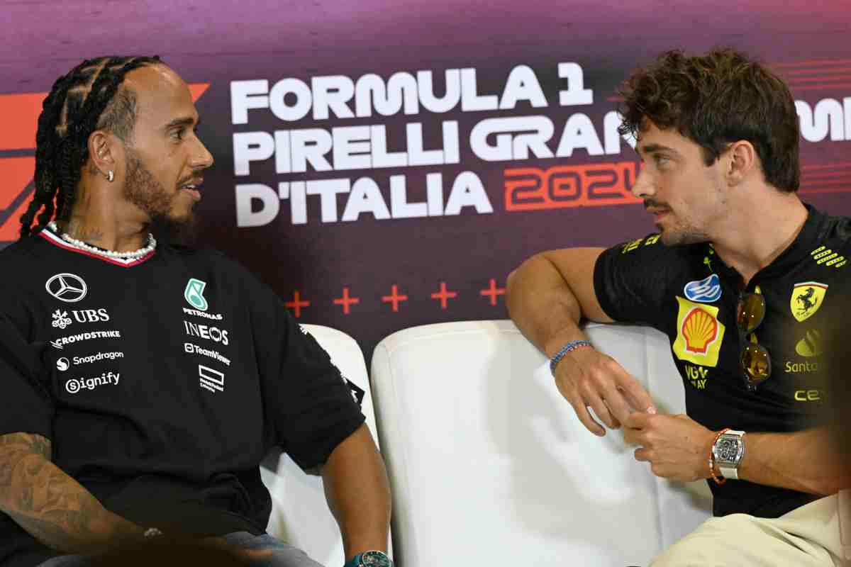 Charles Leclerc e Lewis Hamilton