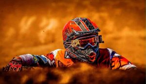 Motocross campione in gara