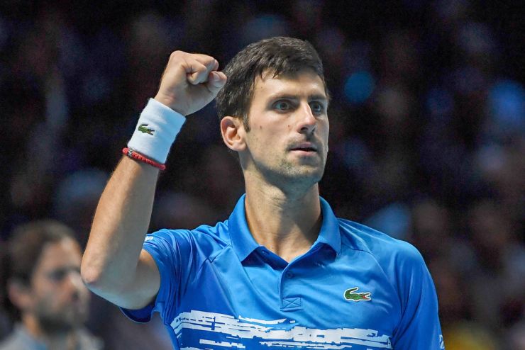 Novak Djokovic esulta