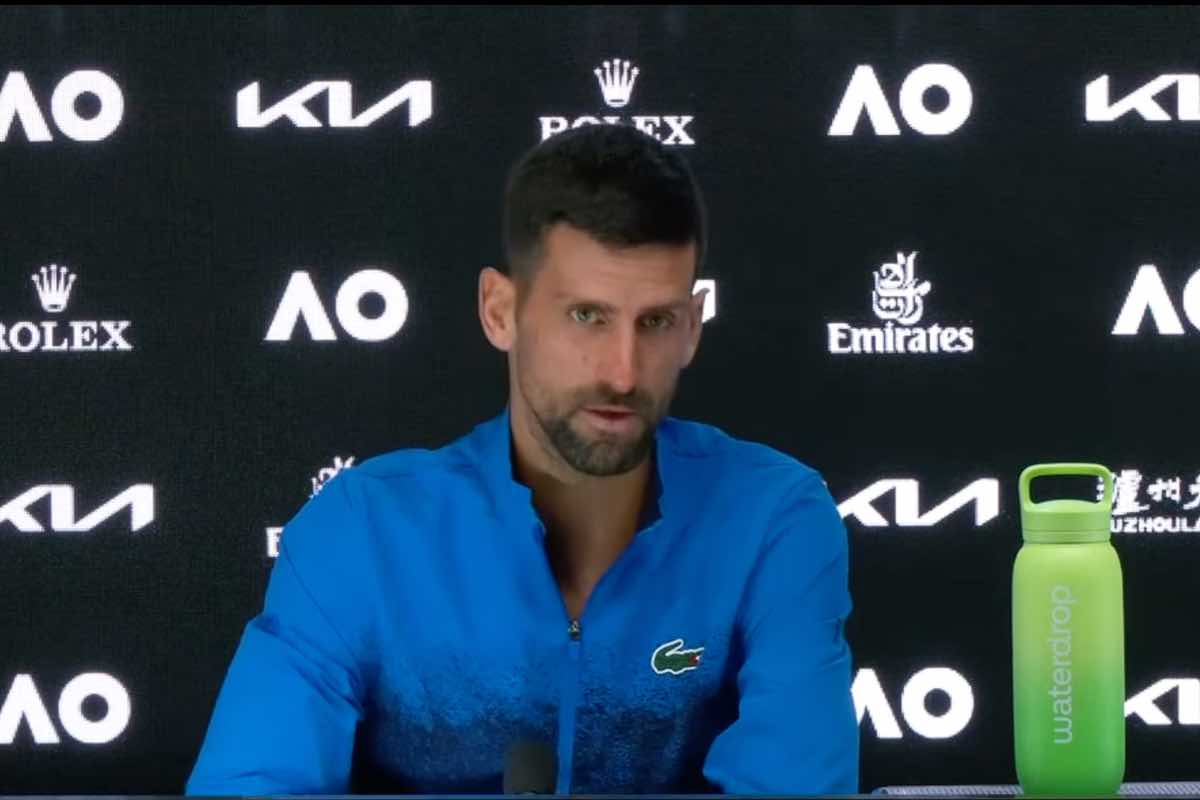 Djokovic in conferenza a Melbourne