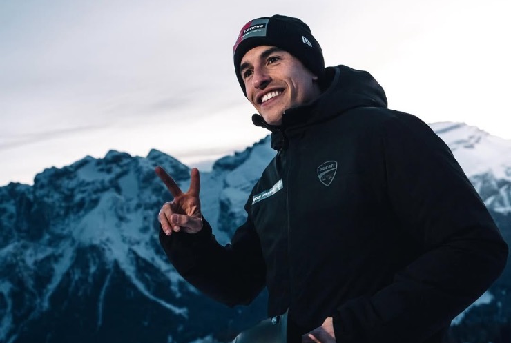 Marc Marquez sulla neve