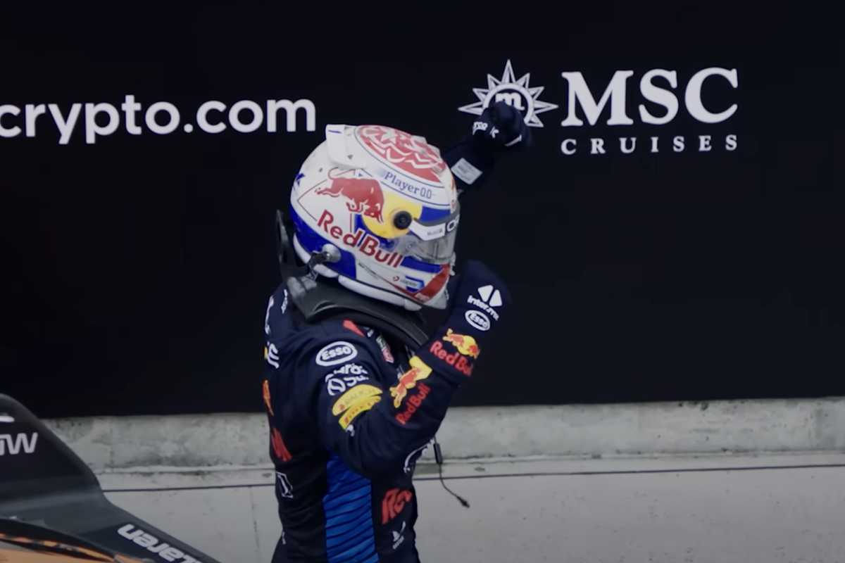 Verstappen al termine di una gara