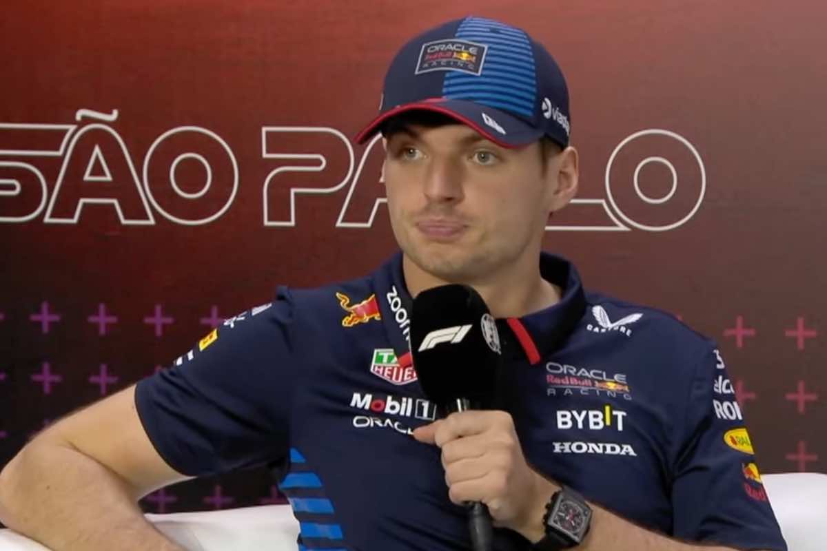 Max Verstappen in conferenza