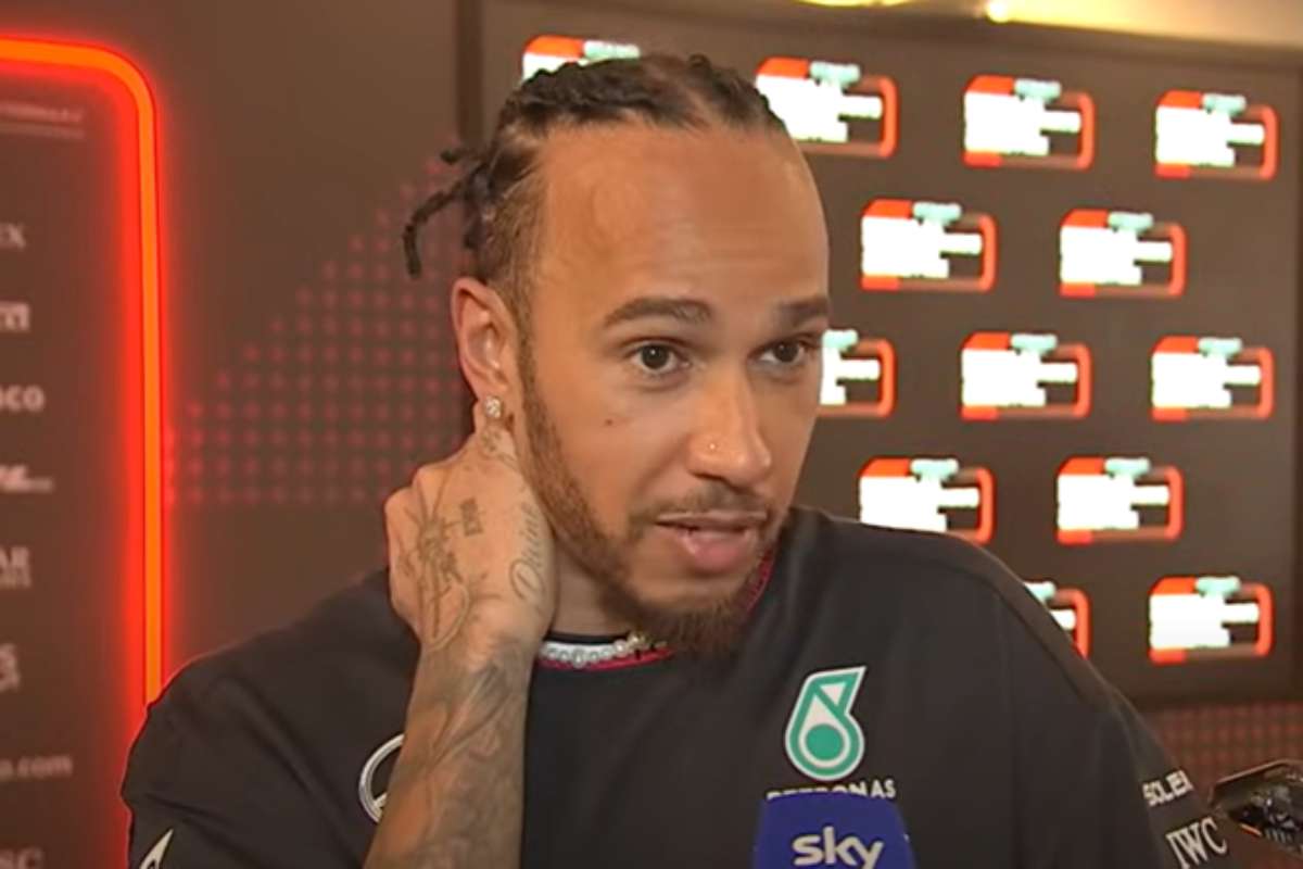 Hamilton intervistato da Sky Sport