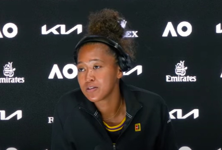 Naomi Osaka in conferenza agli Australian Open 2025