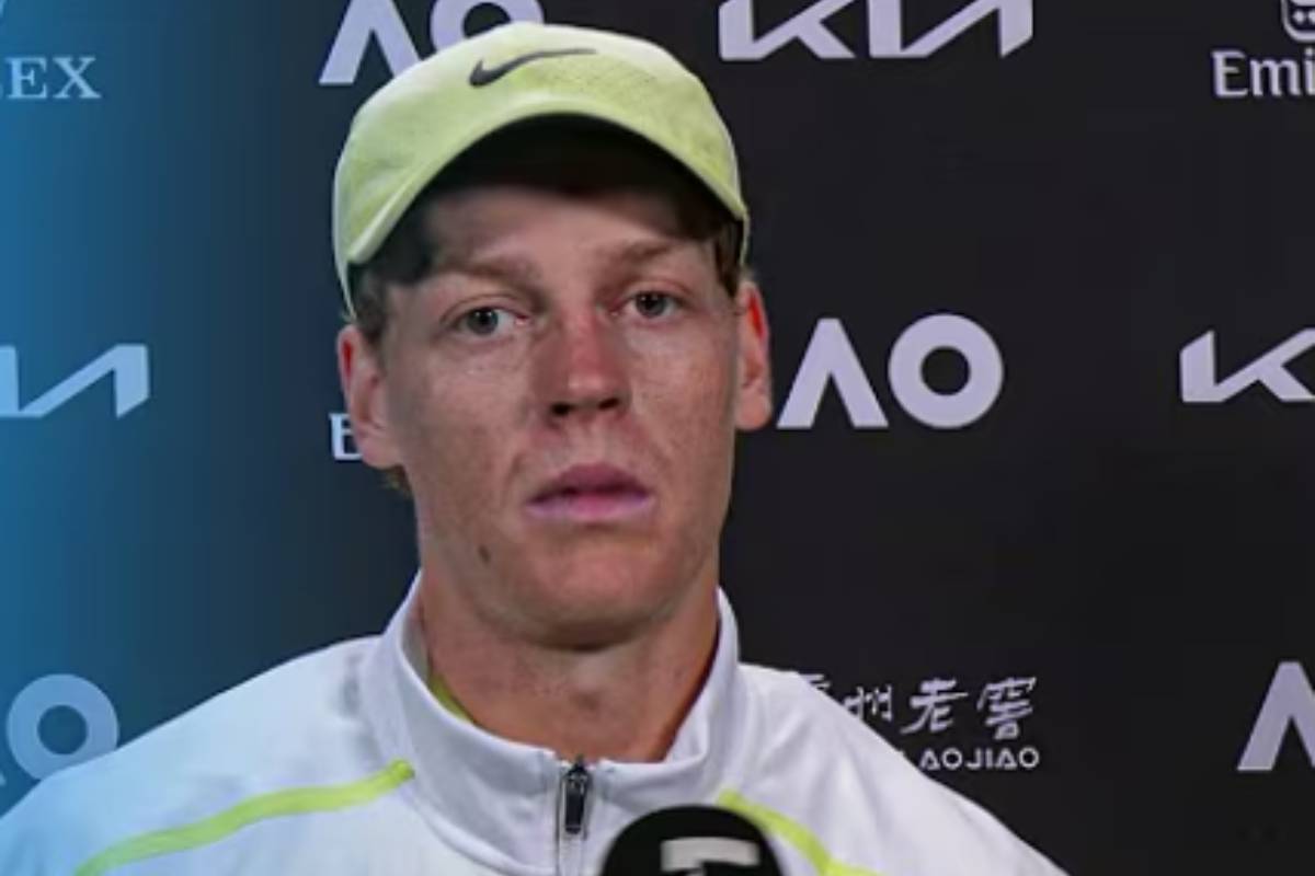 Sinner intervistato dopo un match agli Australian Open