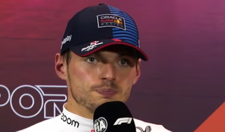 Verstappen intervistato dopo un Gran premio