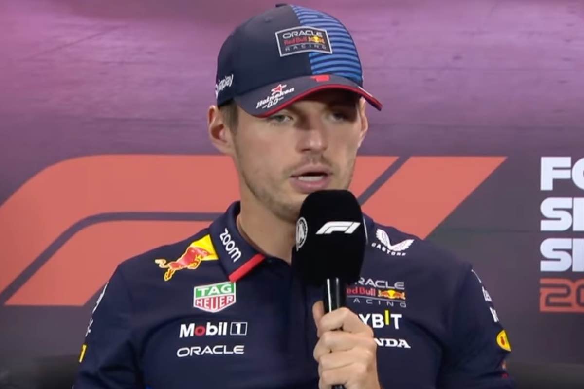 Verstappen intervistato dopo un Gran premio