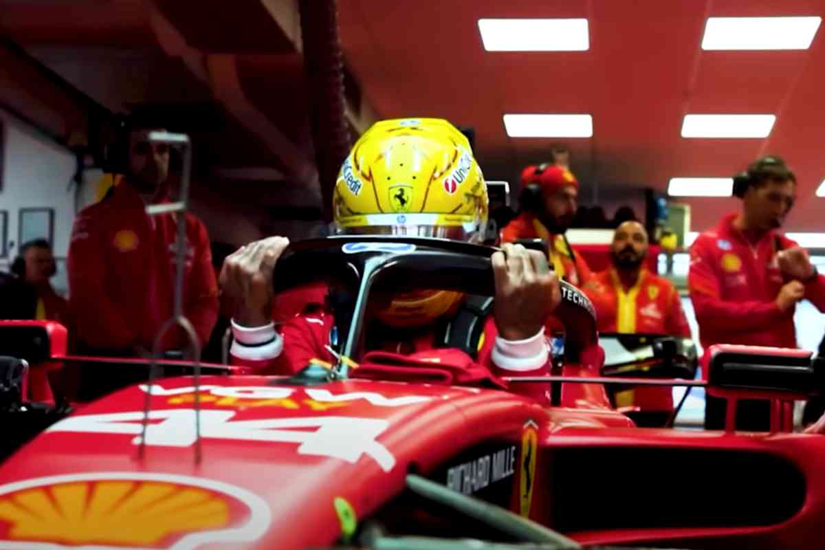 Hamilton sulla Ferrari