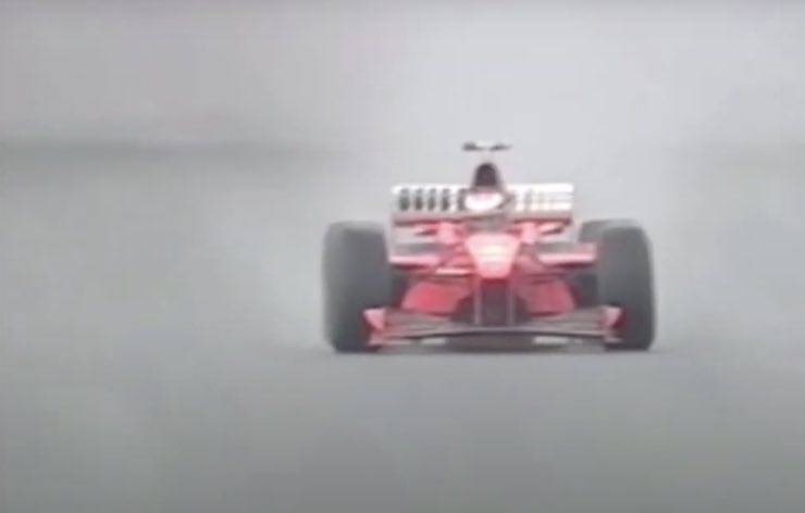 La Ferrari F3000 guidata da Schumacher