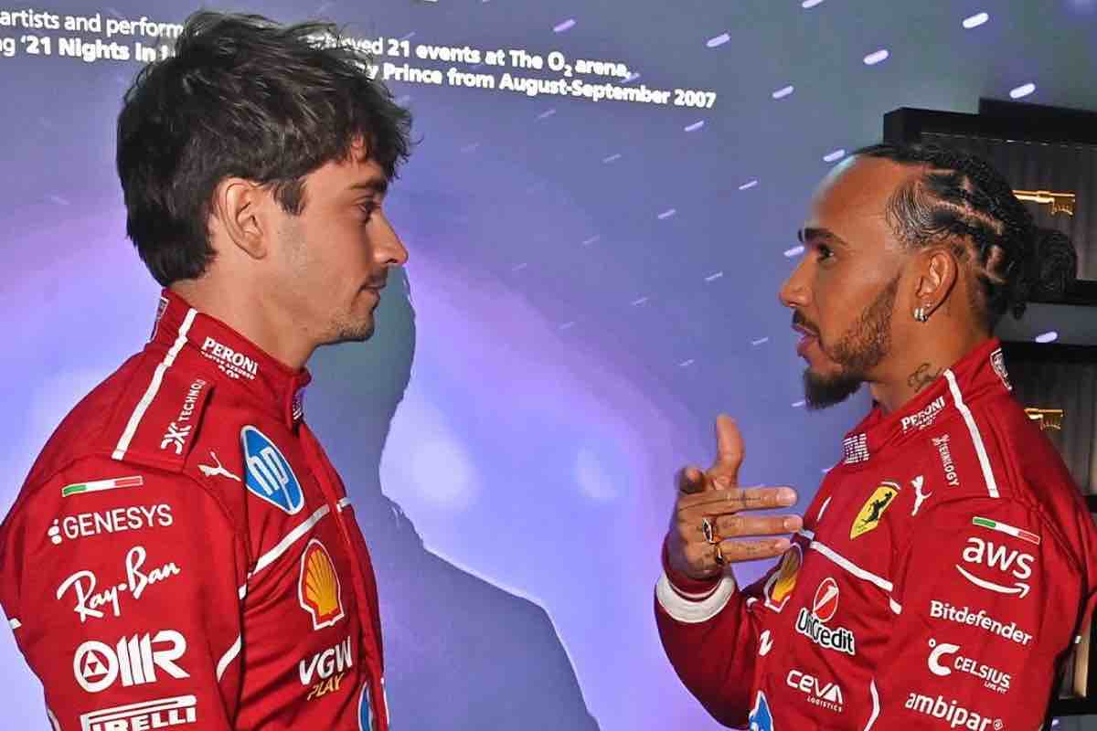 Leclerc e hamilton alla presentazione della F1