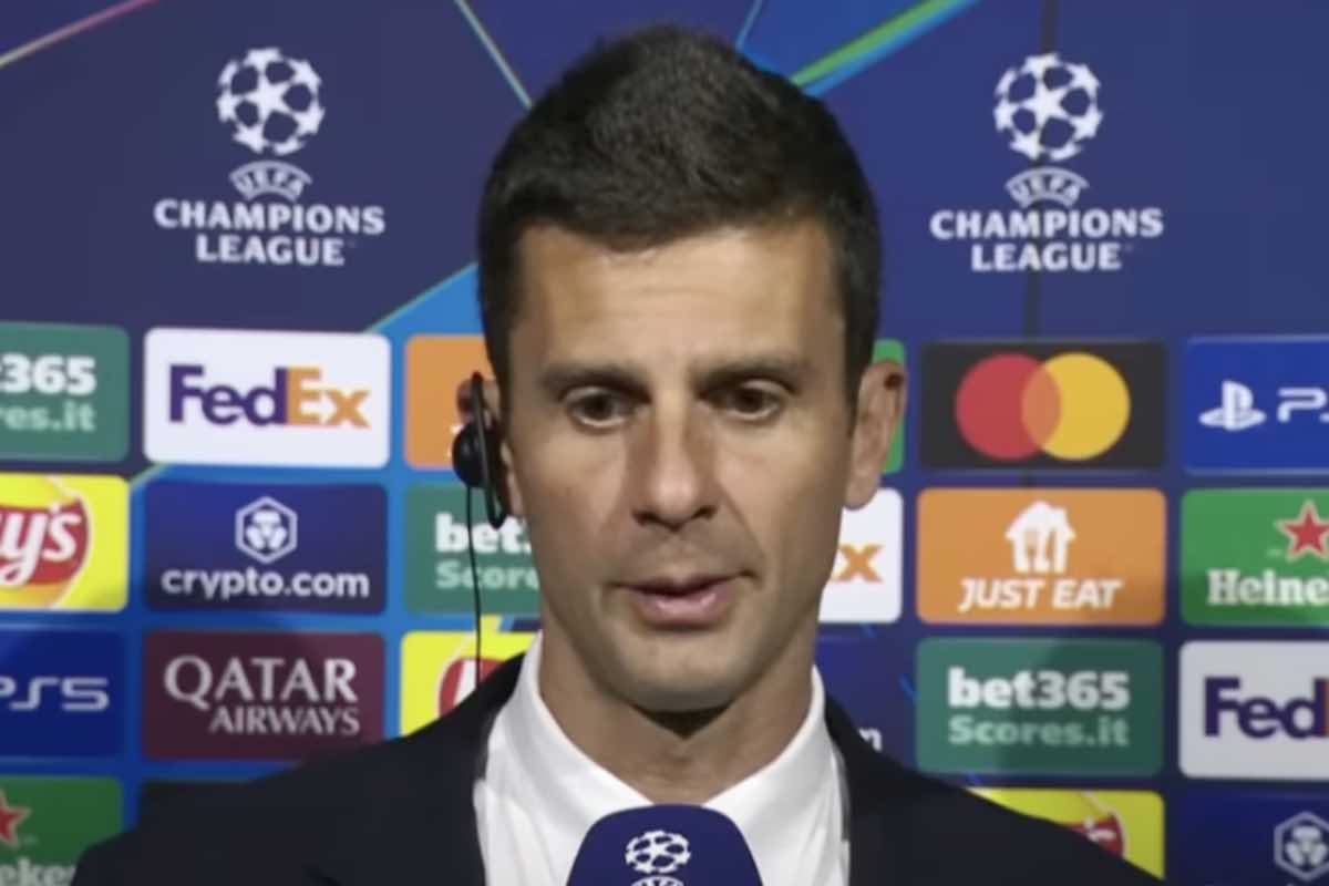 Thiago Motta intervistato dopo Juve-Psv