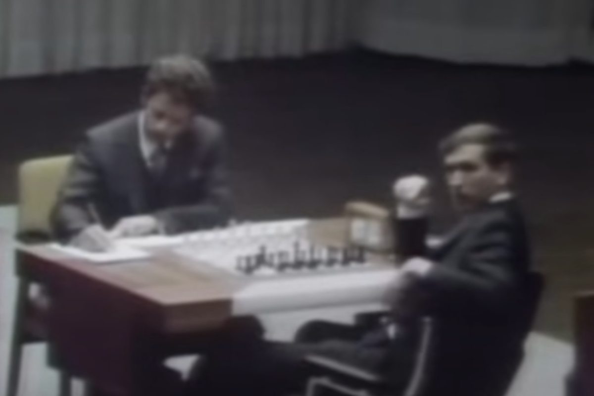 Spassky e Fischer nella finale del '72