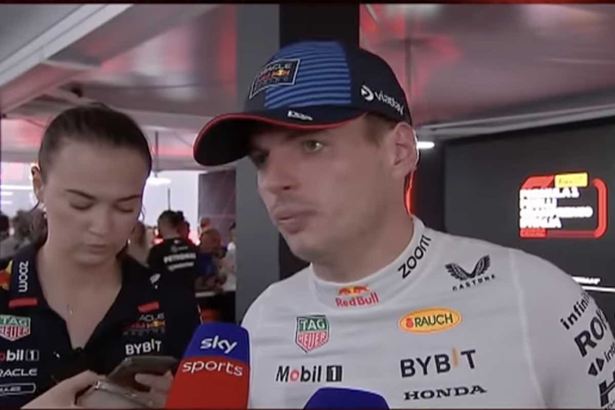 Verstappen intervistato dopo le prove del GP d'Italia