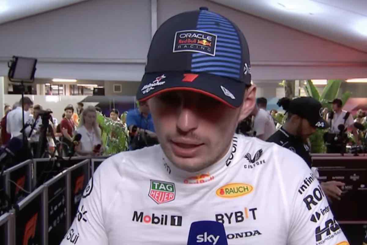 Verstappen intervistato da Sky dopo un GP