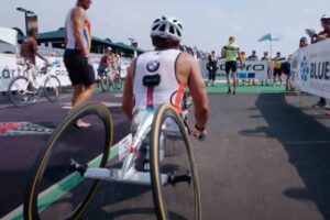 Alex Zanardi sulla sua handbike