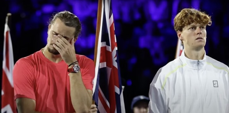 Zverev e Sinner dopo la finale agli Australian Open