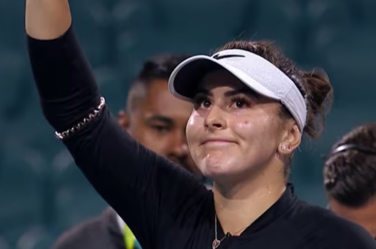 Bianca Andreescu dopo una partita