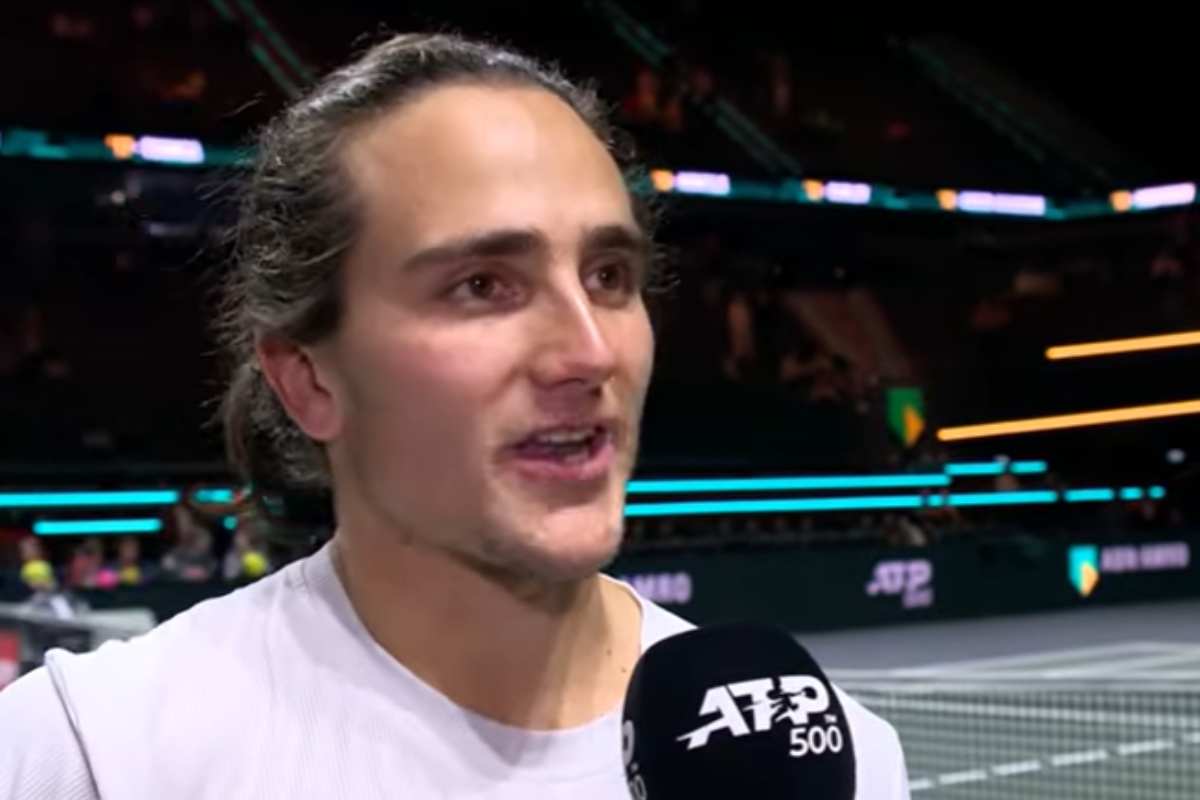 Bellucci intervistato dopo aver battuto Tsitsipas