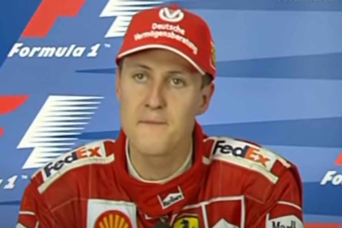 Schumacher in conferenza stampa