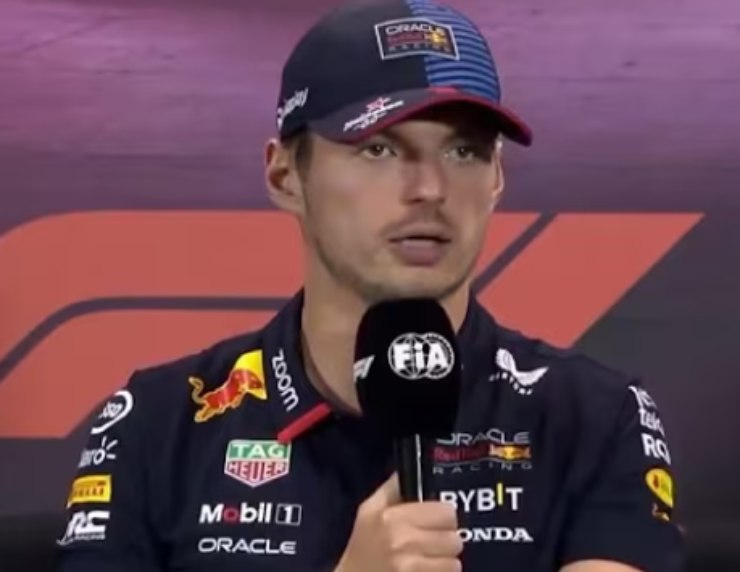 Verstappen intervistato dopo un Gran premio