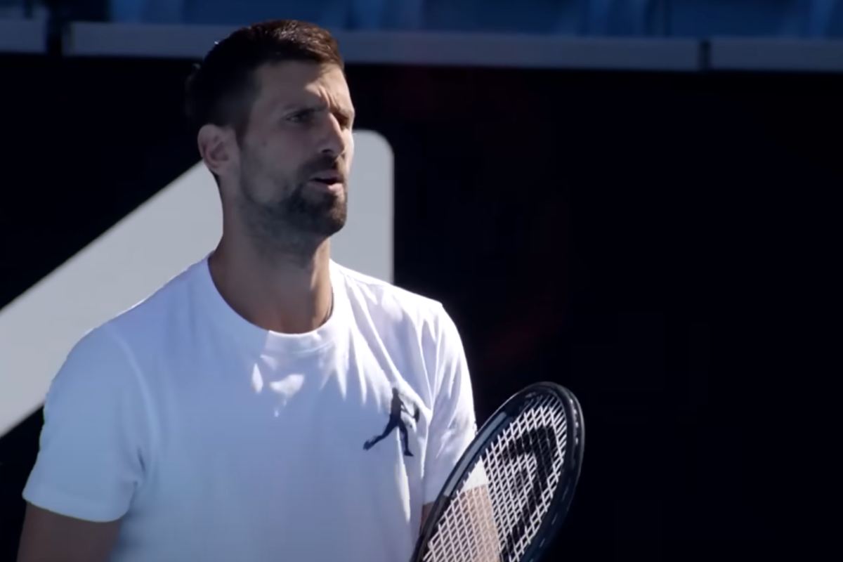 Djokovic in allenamento