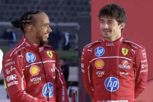 Hamilton e Leclerc sul palco a Milano