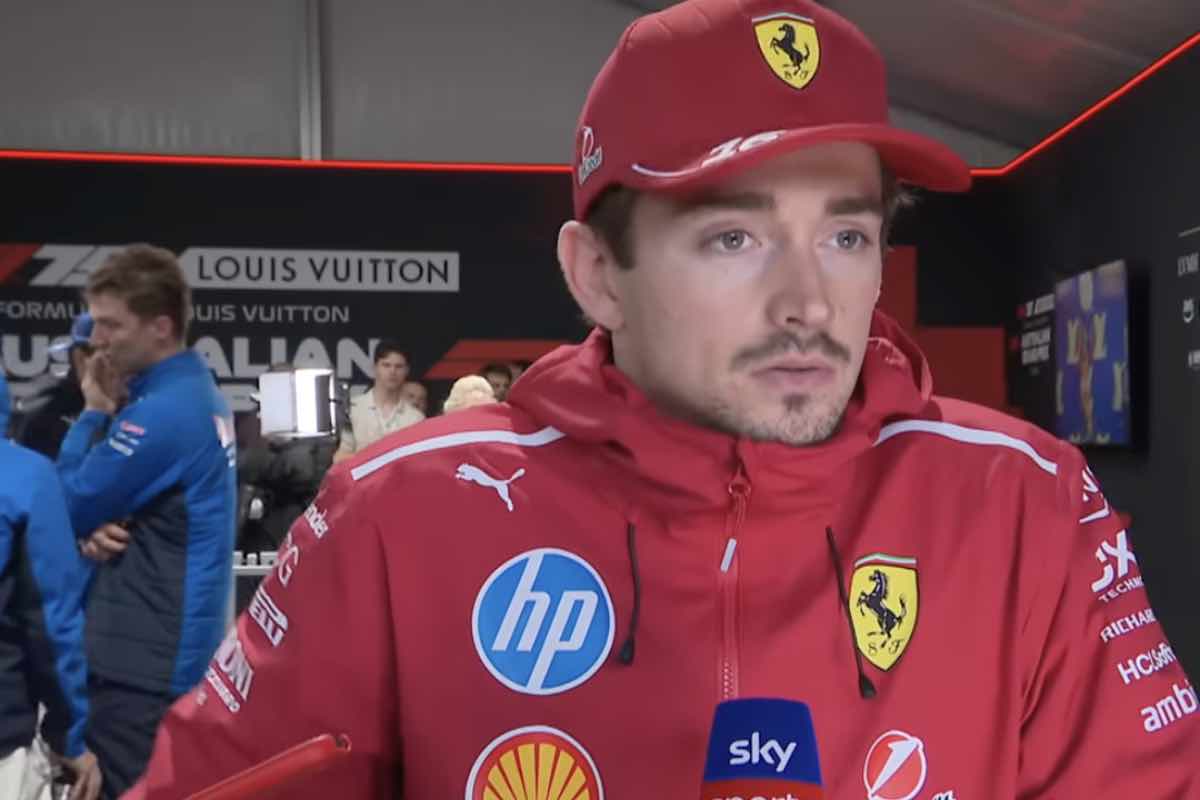 Leclerc intervistato da Sky dopo il Gp d'Australia